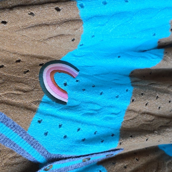 Brown and Blue Striped Cardigan - Picture 7 of 8